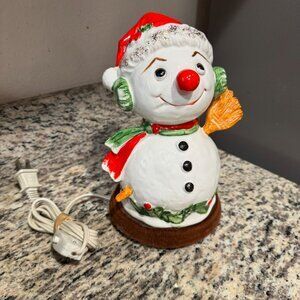 Vintage Brinns Christmas Figurine Frosty the Snowman 1970 light up lamp night oc
